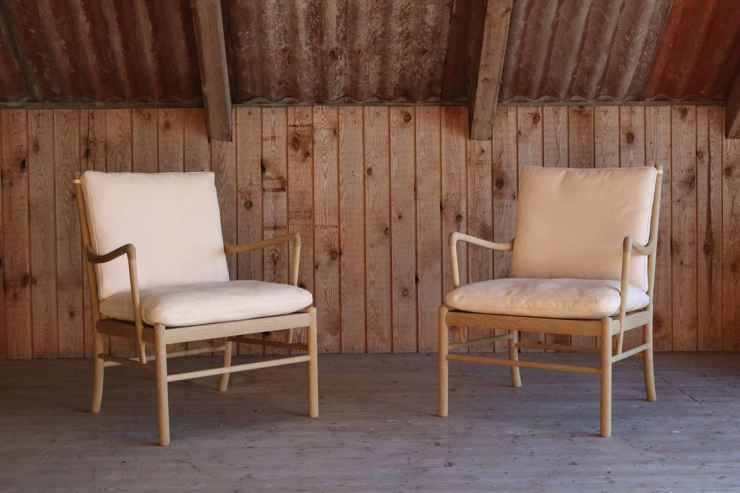 Easy Chairs - Two Colonial Chairs by Ole Wanscher