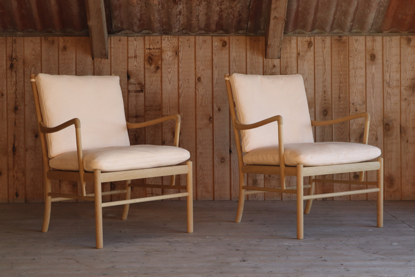 Easy Chairs - Two Colonial Chairs by Ole Wanscher